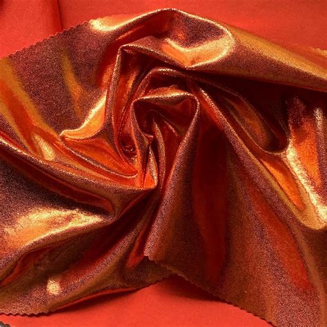 metallic orange fabric|Orange Metallic Spandex Fabric • Metallic Sheen.